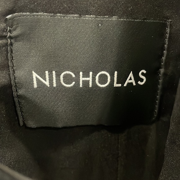 Nicholas Crepe Insert Midi Black Dress - Picture 7 of 16